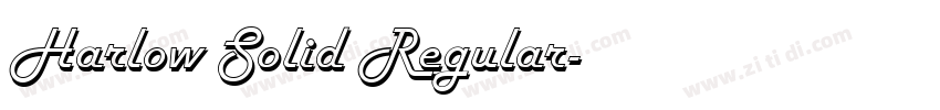 Harlow Solid Regular字体转换